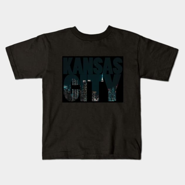 kansas city nigth Kids T-Shirt by MAU_Design